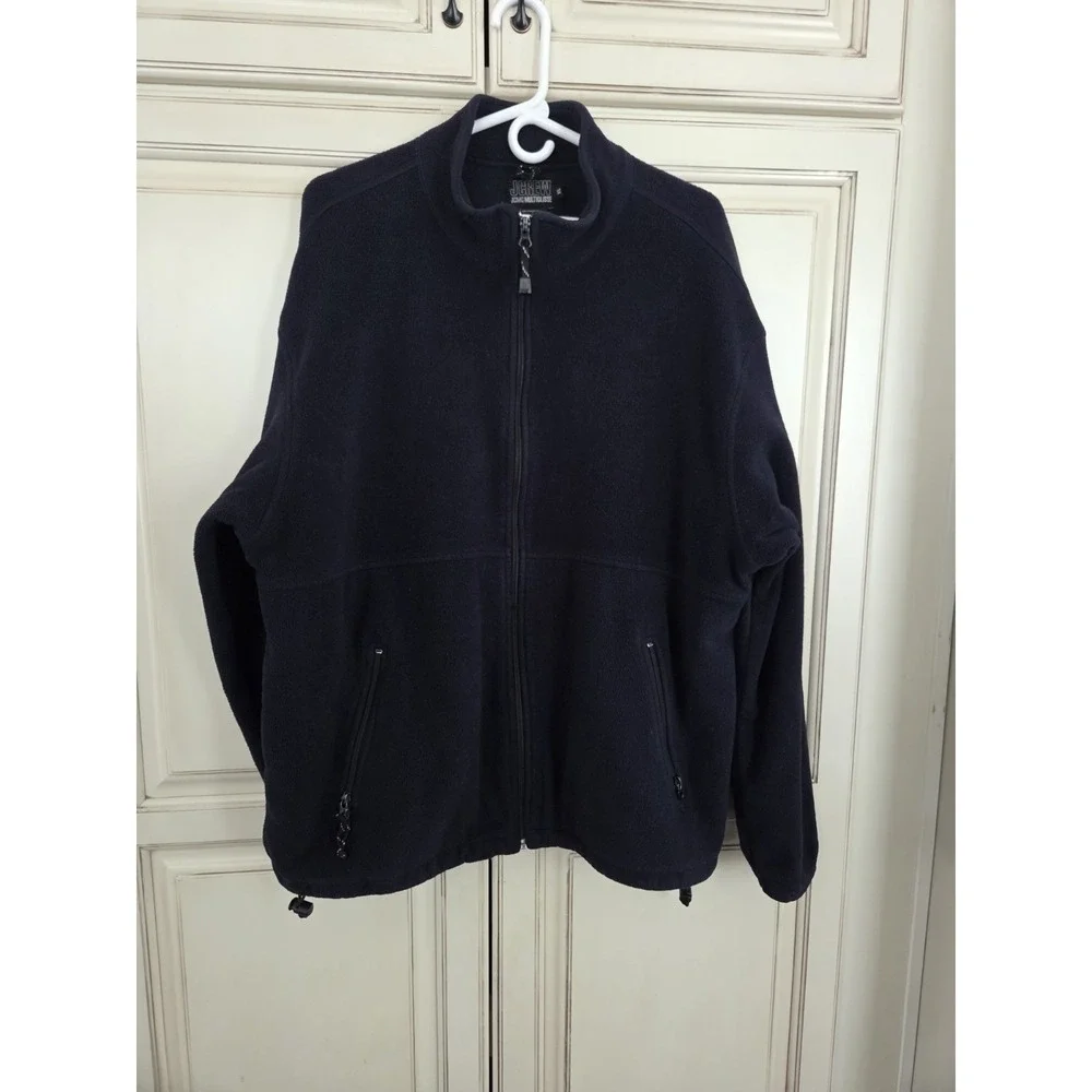 Vtg J Crew Jcmg Fleece Jacket Men's Xl Multiglisse Navy‎